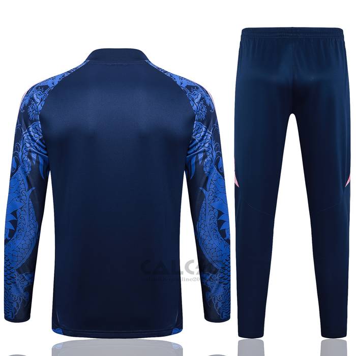 Tuta da Track di Felpa Real Madrid Dragon Bambino 2024-2025 Blu